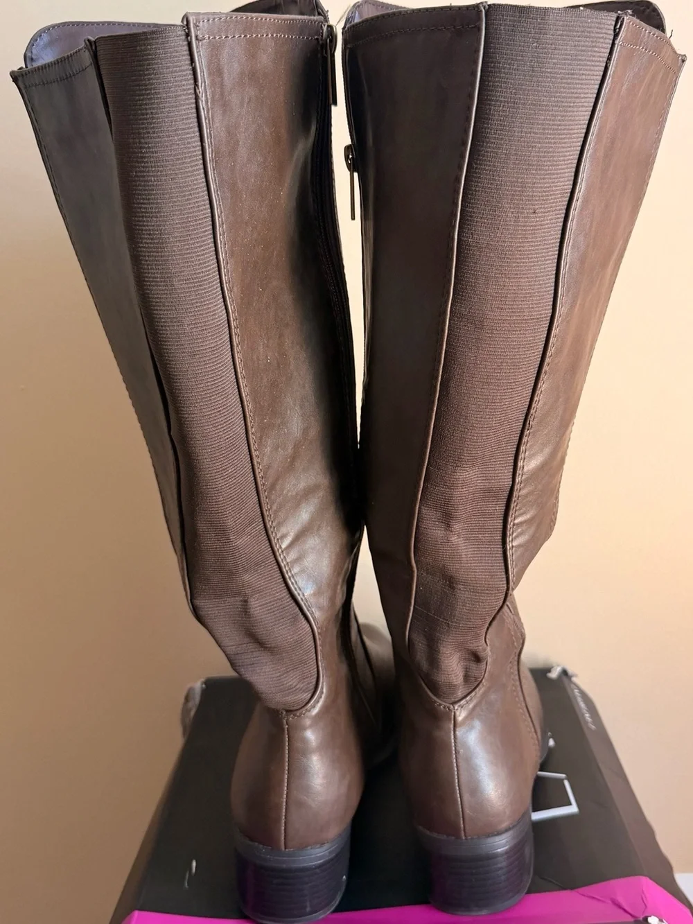 Lane Bryant Dark Brown Over-the-Knee Leather Boots
